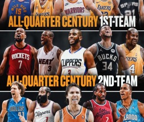 美媒评选21世纪前25年最佳阵容：库科詹邓约领衔一阵，炮韦杜字鲨入选二阵